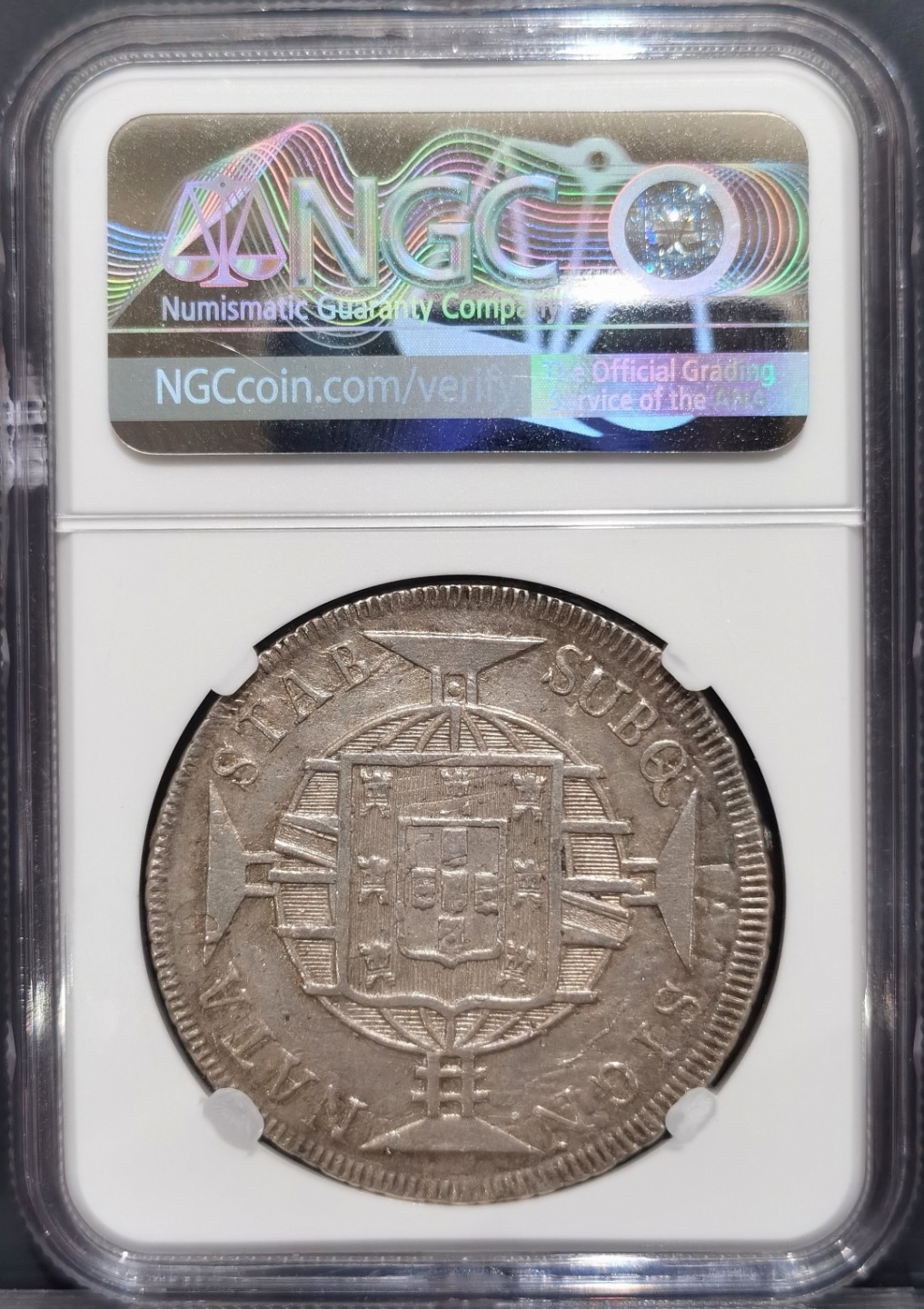 博洋堂“大航海之辉”世界钱币精品专场暨第012期（全场包邮） NGC AU55 葡属巴西1820年R 960R银币，原光十足，目前大热门