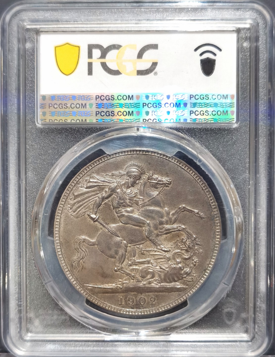 博洋堂“大航海之辉”世界钱币精品专场暨第012期（全场包邮） PCGS PR64 英国1902年爱德华七世马剑克朗 精制原味包浆