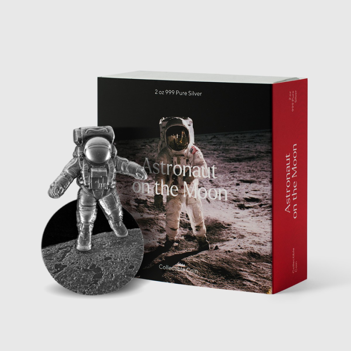 【钱币星球】乍得2022独行月球2盎司银币（黑色宇宙）