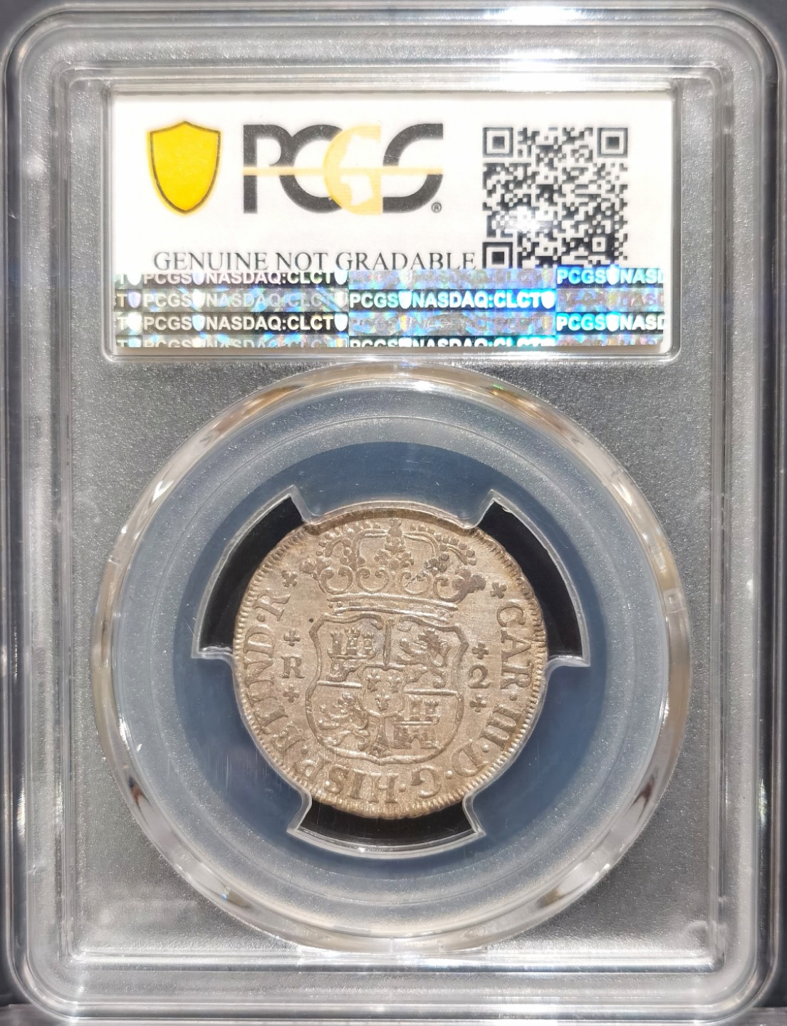 博洋堂“大航海之辉”世界钱币精品专场暨第012期（全场包邮） PCGS AU 西属墨西哥1760年卡洛斯三世2R小地球
