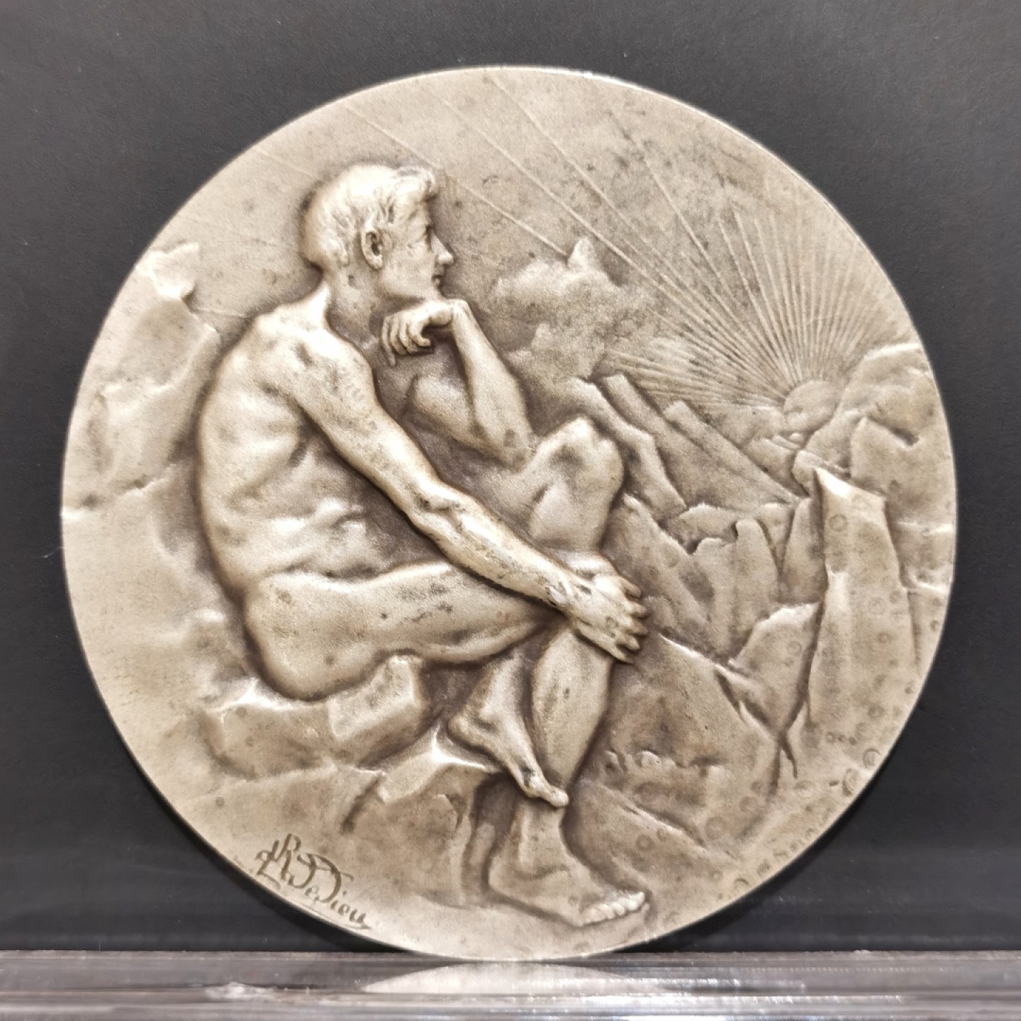 博洋堂“大航海之辉”世界钱币精品专场暨第012期（全场包邮） 法国 SAMF协会章35号作品“生活的乐趣“ 银章铸量仅70枚 此枚编号为57  品相上佳