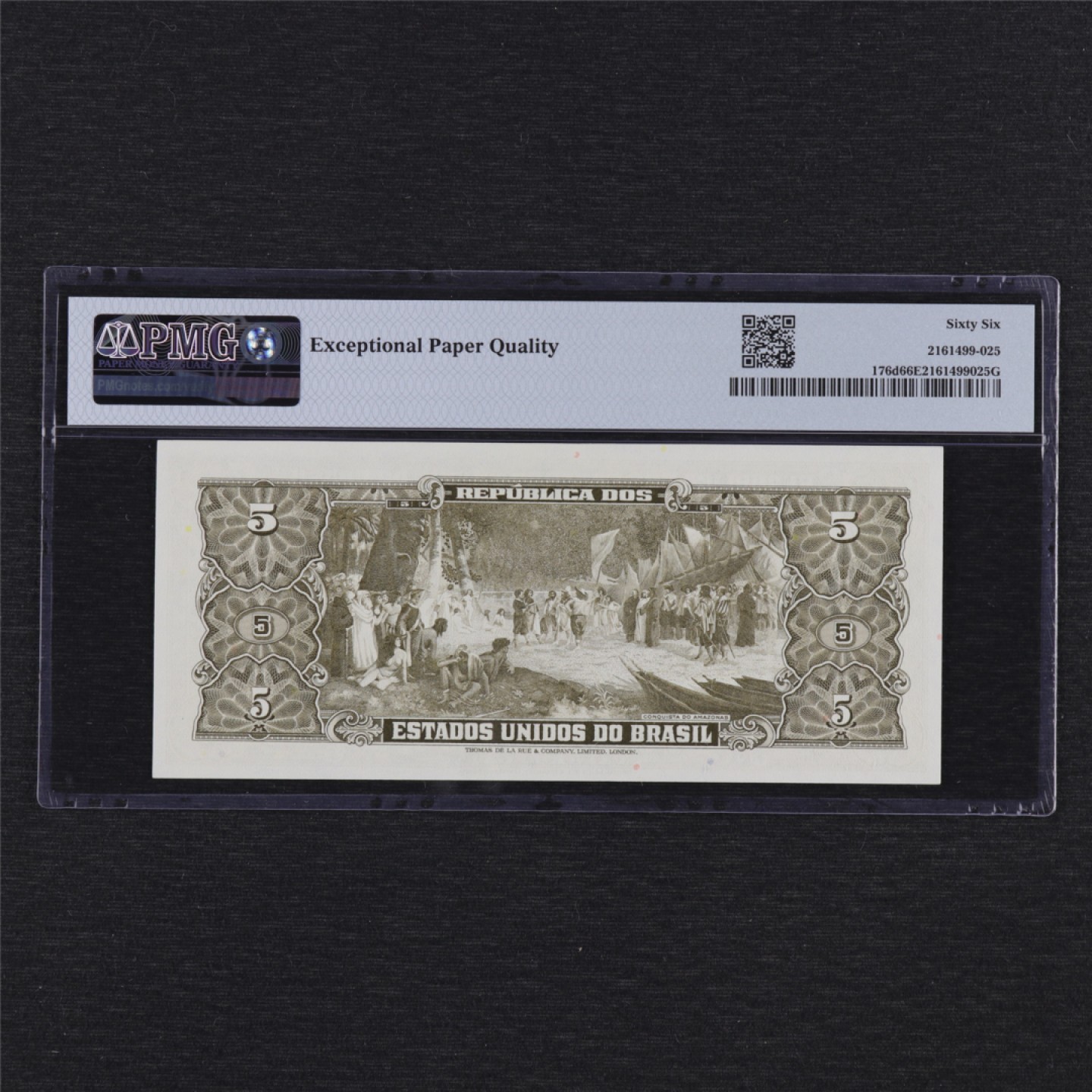 【亘邦集藏】第146期拍卖 1964年 巴西5Cruzeiros PMG 66EPQ 004519