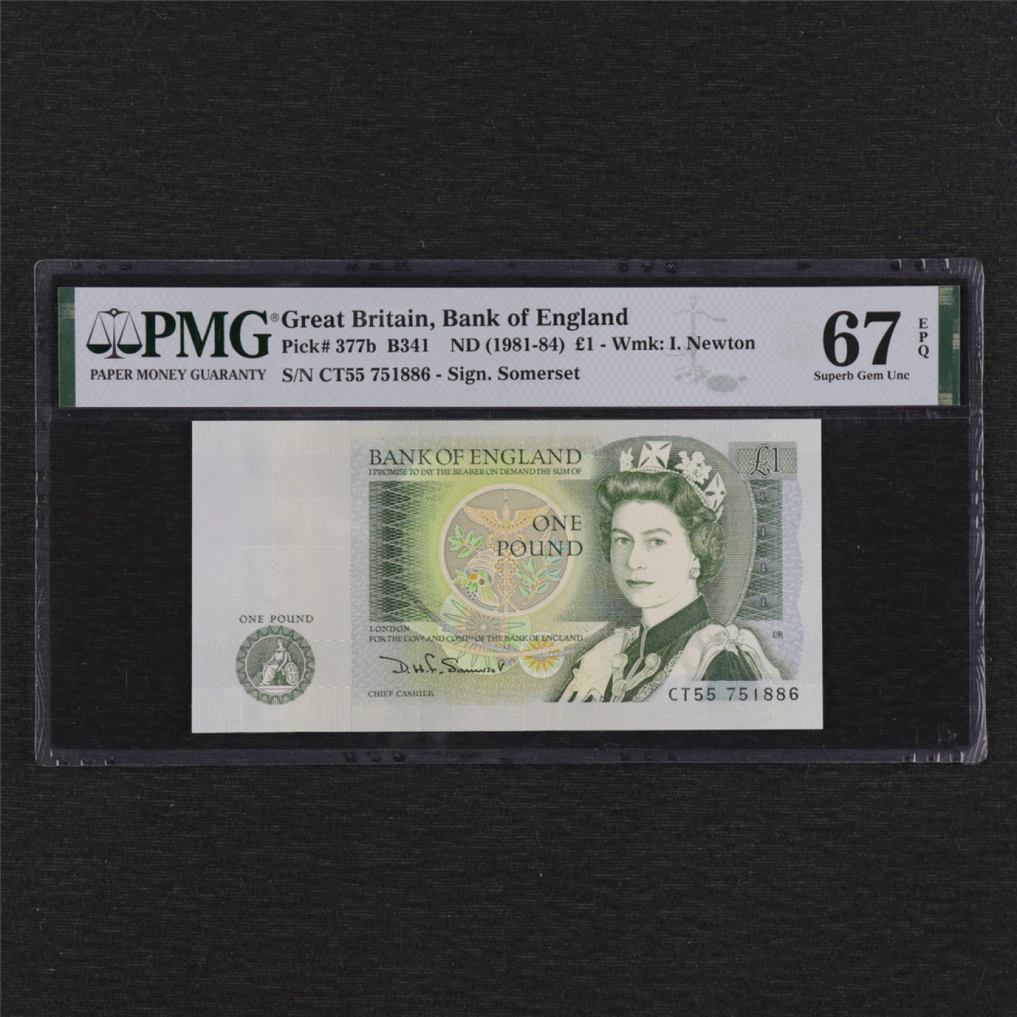 【亘邦集藏】第146期拍卖 1981-84年 英国1英镑 PMG 67EPQ CT55 751886