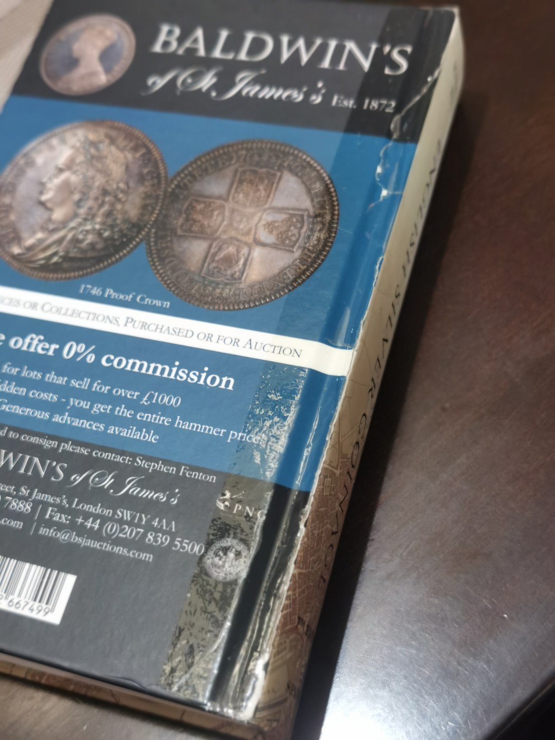 博洋堂“大航海之辉”世界钱币精品专场暨第012期（全场包邮） SPINK英国ESC银币目录第七版，1649年来英国银币大全（封面书脊后侧有透明胶粘过）