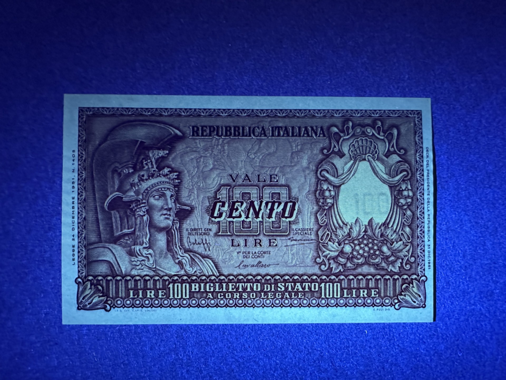 《张总收藏》87期——稀缺品种外币&世界最佳纸币 意大利100里拉 UNC 1951年版本