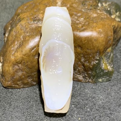 精美马达加斯加精品高玉化海洋玉髓风化纹大桶珠一颗！ - 精美马达加斯加精品高玉化海洋玉髓风化纹大桶珠一颗！