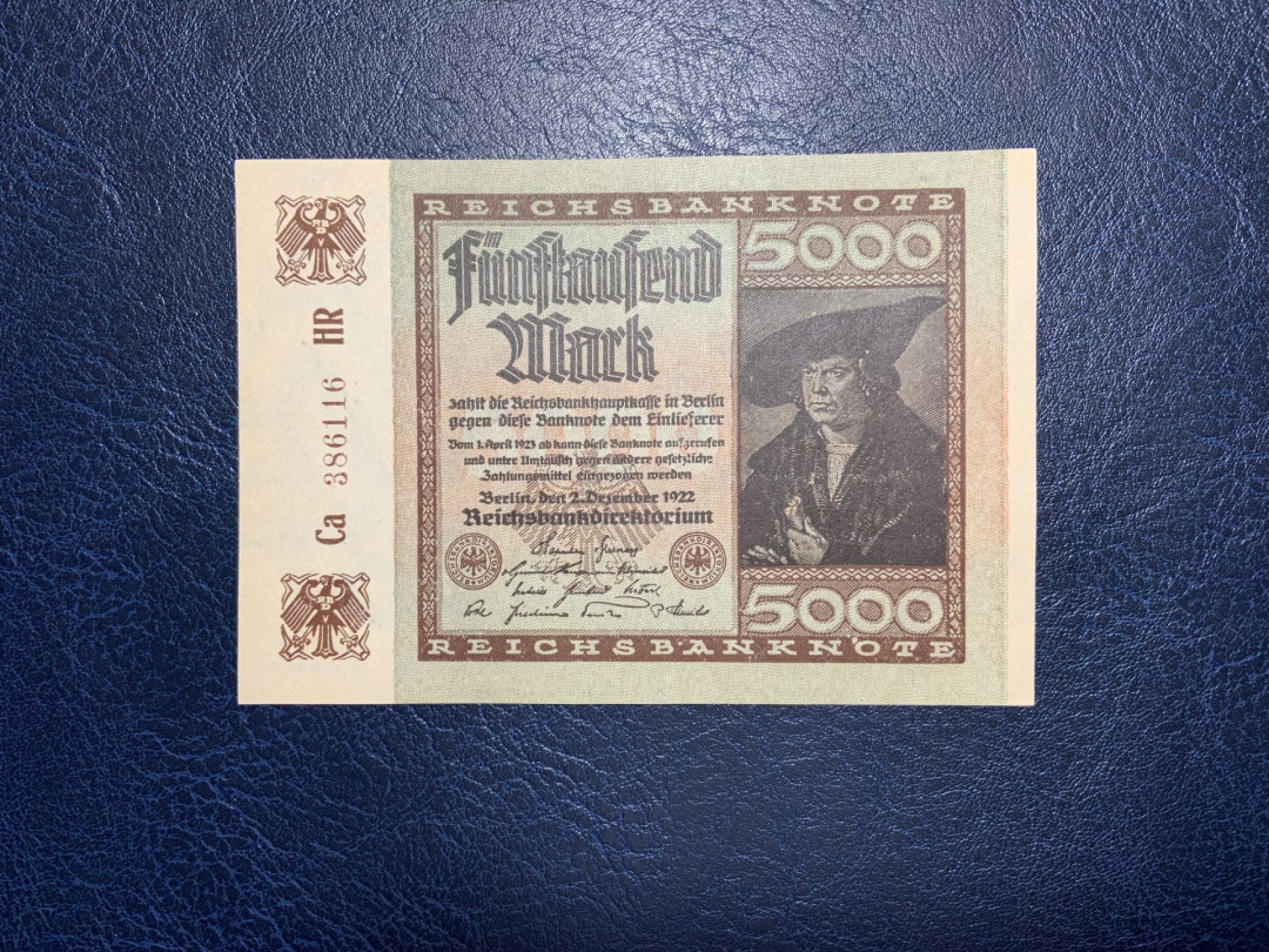 收藏联盟Quantum Auction 第226期拍卖 德国1922年100马克 品相UNC 百年老票