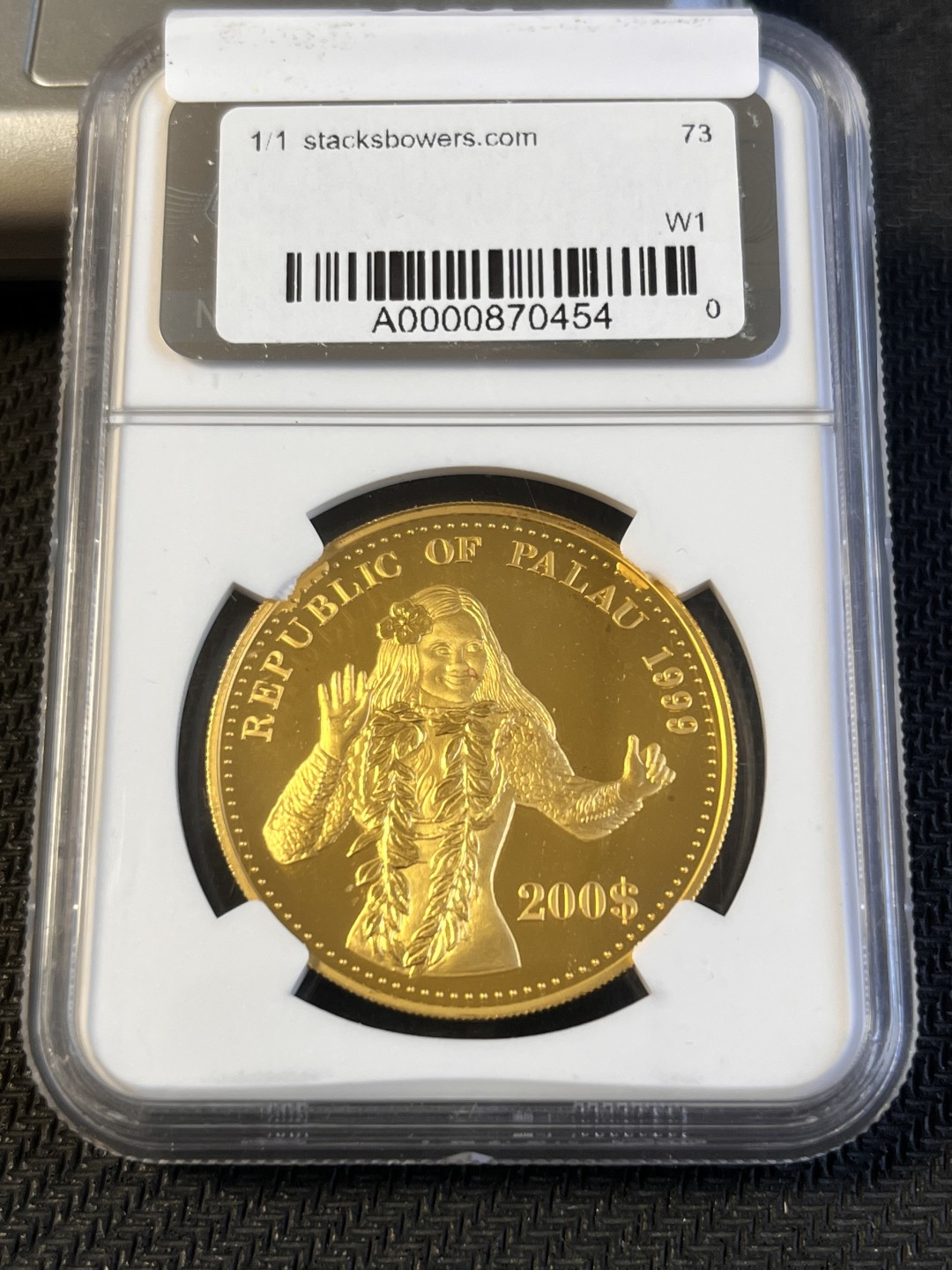 【海寧潮】帕劳1999年千禧年我们的世界1盎司纯金彩金币NGC-PF68，999金，1盎司