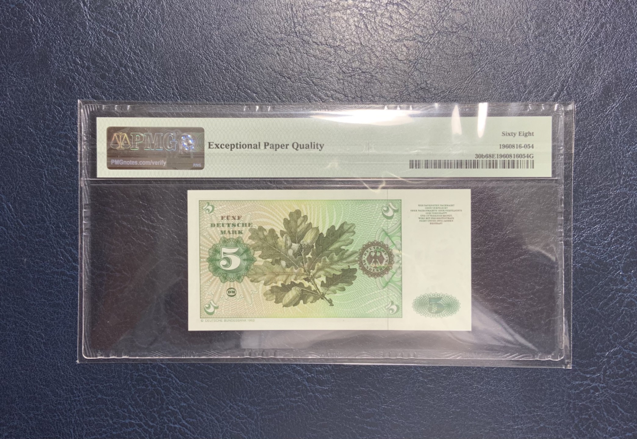 收藏联盟Quantum Auction 第226期拍卖 德国联邦1980年5马克  PMG68 
