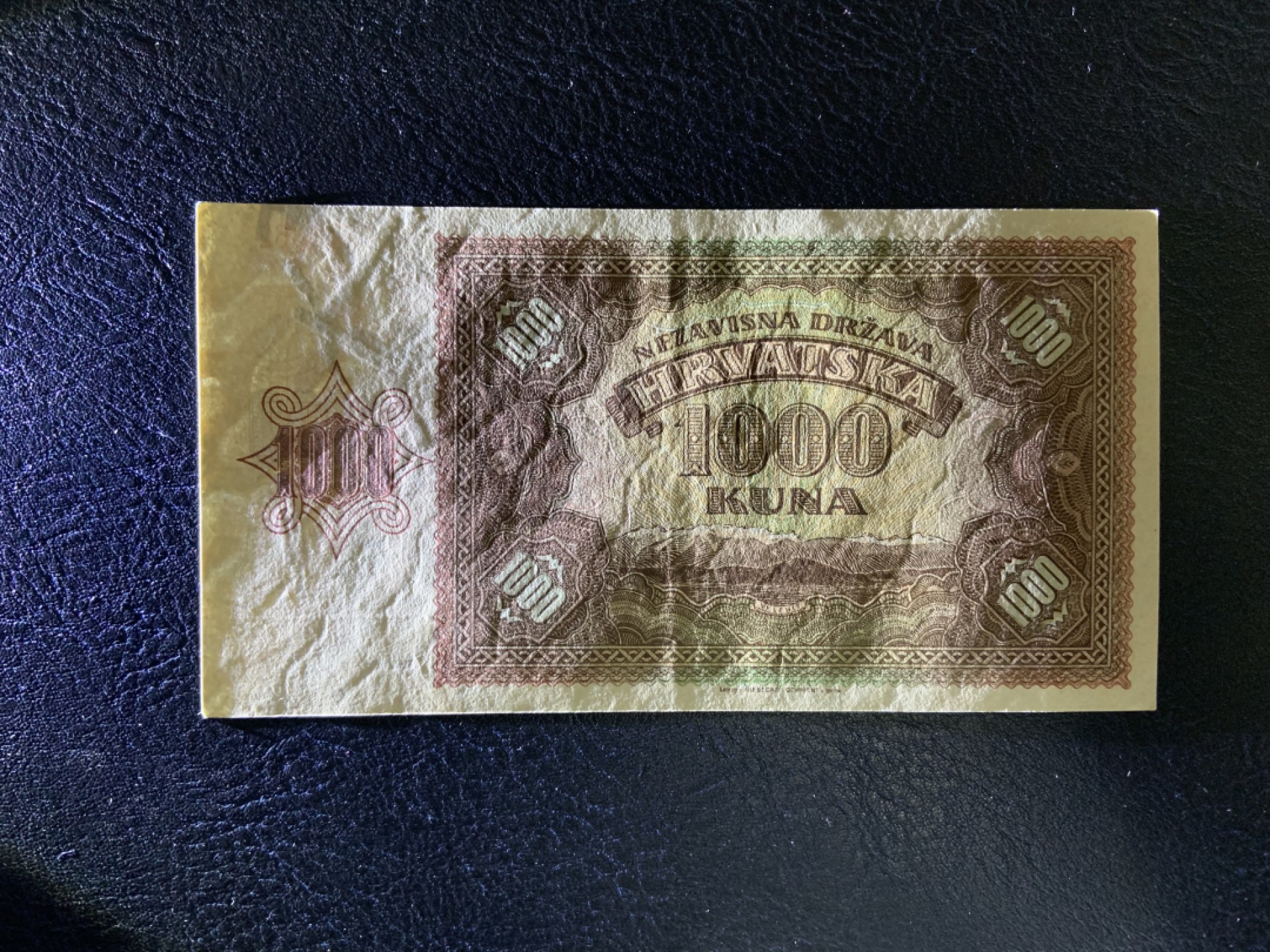 收藏联盟Quantum Auction 第226期拍卖 克罗地亚1941年100库纳 品相AU 捷德代印 韦莱比特峰