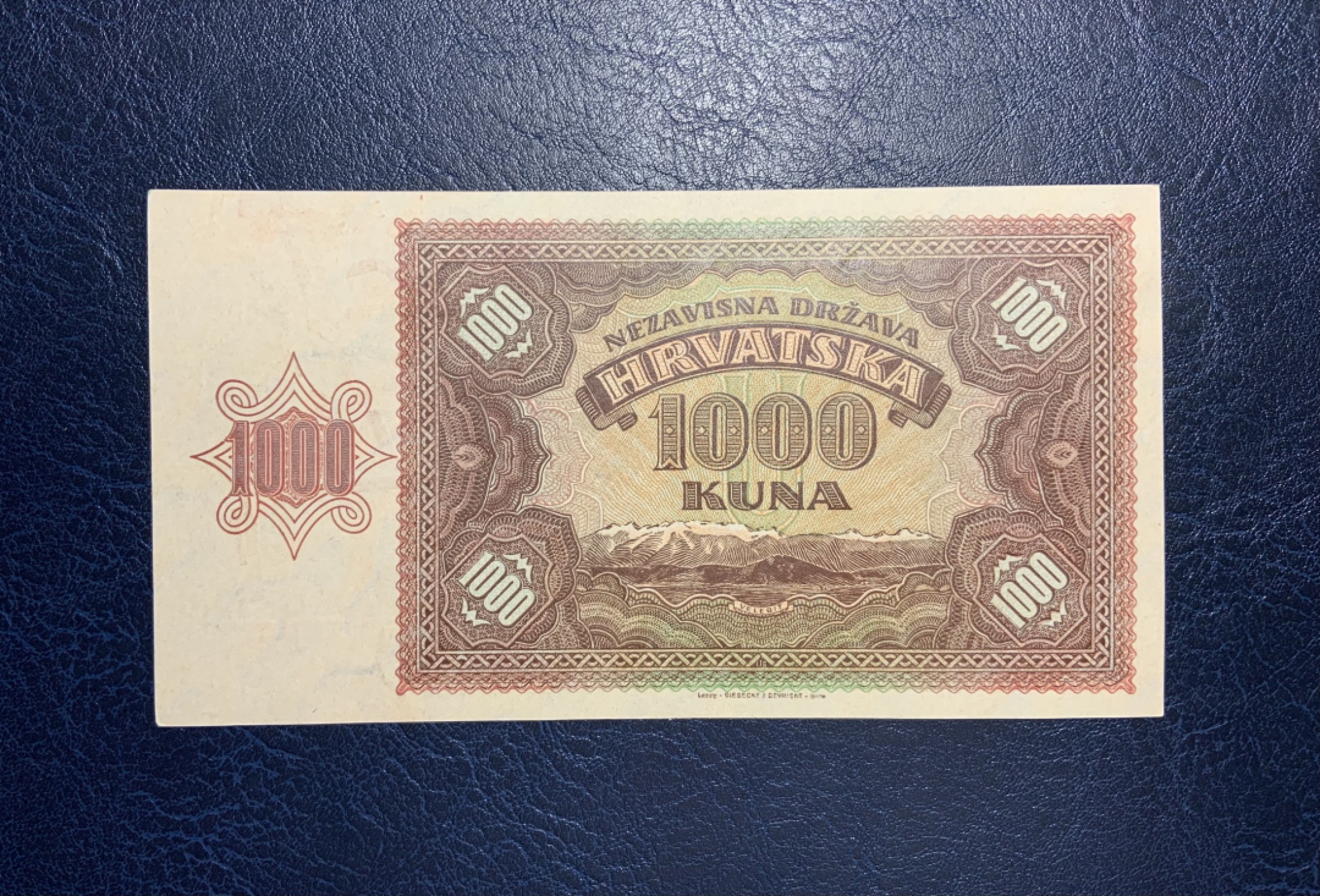 收藏联盟Quantum Auction 第226期拍卖 克罗地亚1941年100库纳 品相AU 捷德代印 韦莱比特峰