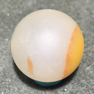 精美蒙古冰飘黄皮亚光玛瑙2.1圆珠一颗 - 精美蒙古冰飘黄皮亚光玛瑙2.1圆珠一颗