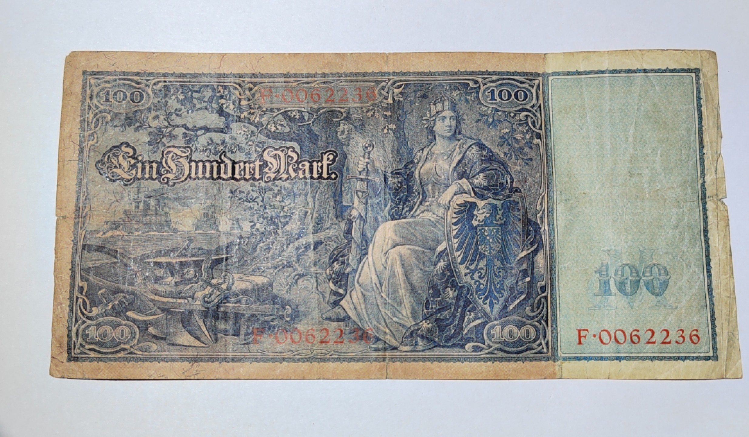 王之爱好～外国纸币 1910年，100马克，德国纸币