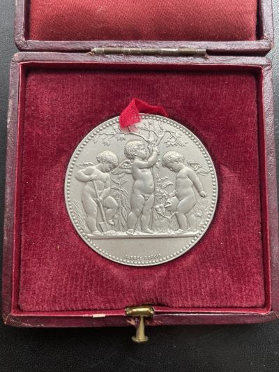 欧洲章牌-拍卖第15场 - A.Dubois～1900年法国园艺植树原盒银章