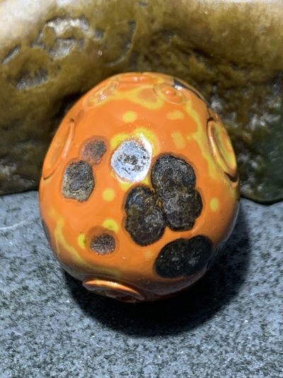 精美天眼纹战国红玛瑙手工雕刻小老鼠吊坠一个， 精美天眼纹战国红玛瑙手工雕刻小老鼠吊坠一个，