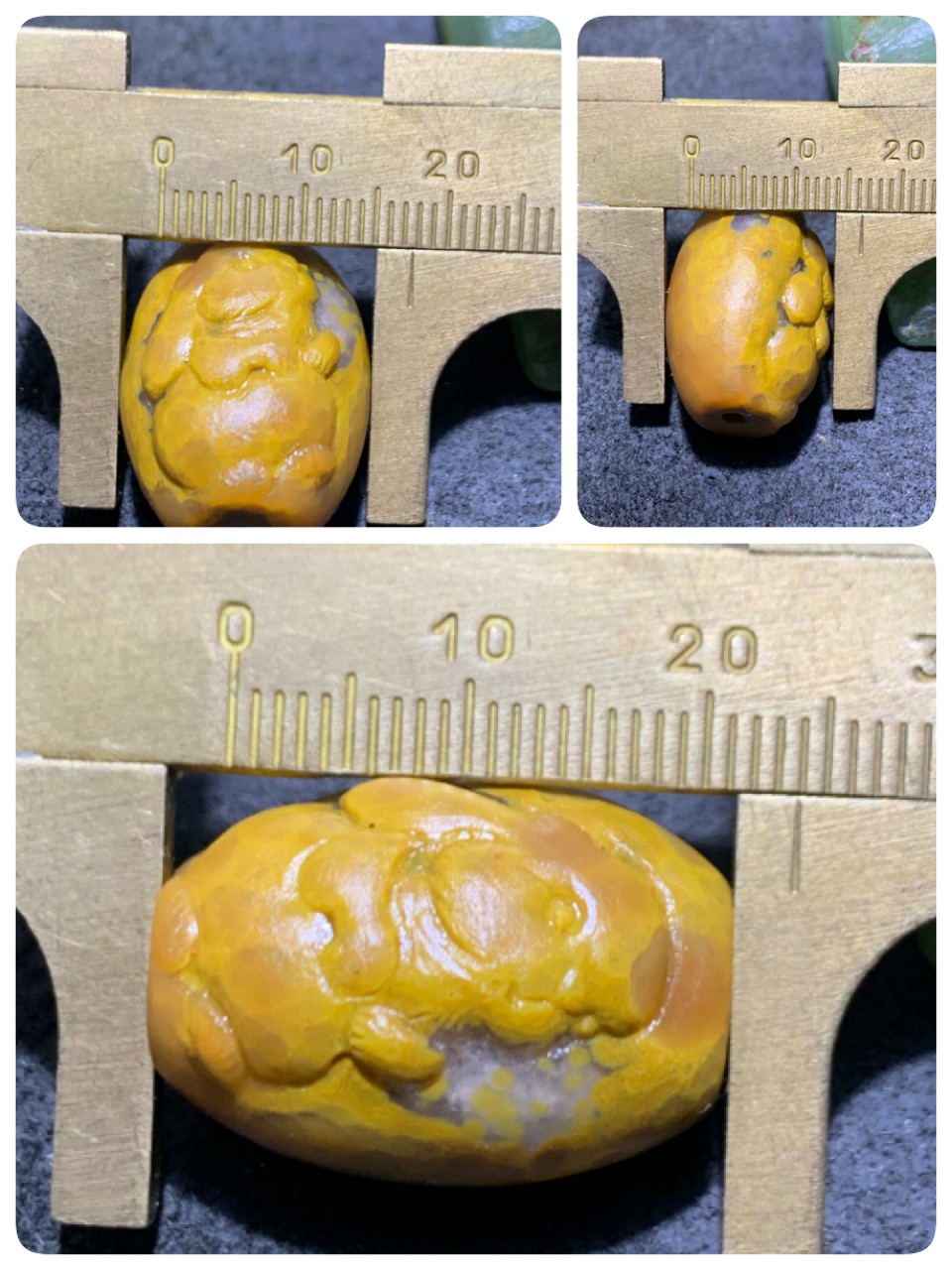 精美亚光冰飘战国红玛瑙手工雕刻金兔子勒子一颗！