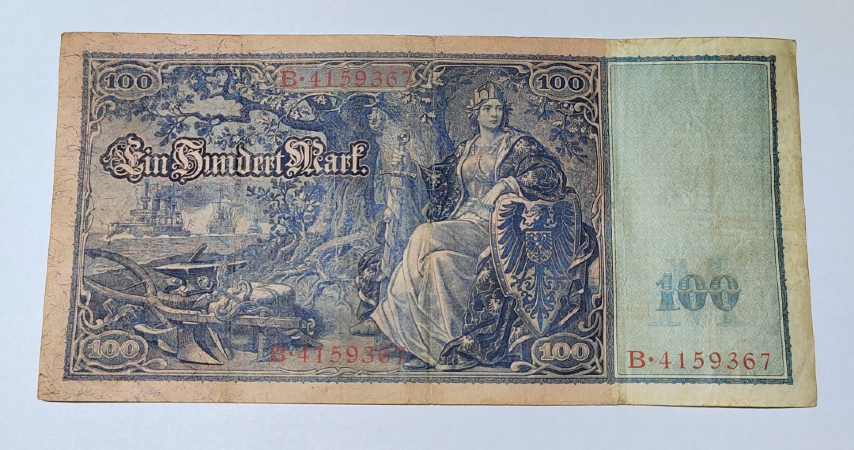 王之爱好～外国纸币 1910年，100马克，德国纸币