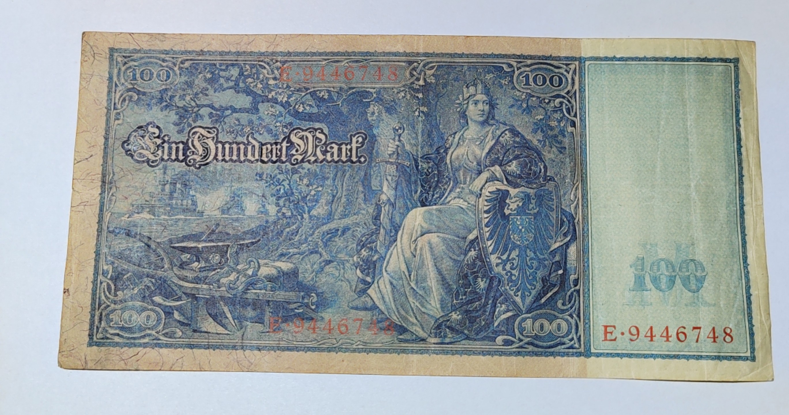 王之爱好～外国纸币 1910年，100马克，德国纸币