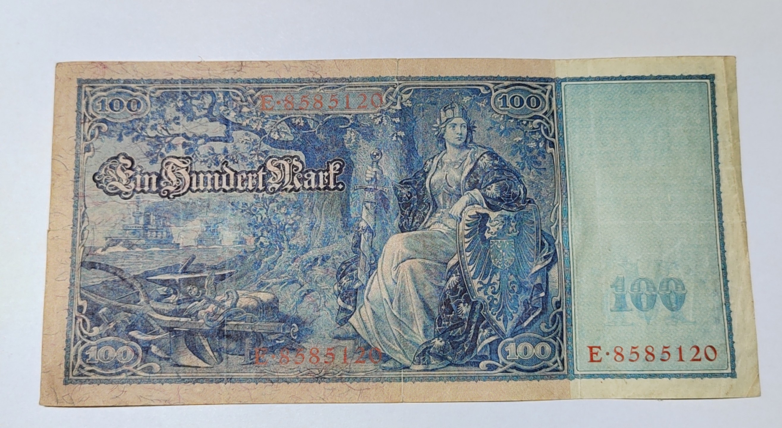 王之爱好～外国纸币 1910年，100马克，德国纸币