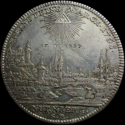 【雨安收藏】【第041期】2023-01-25 世界各国币章 8秒倒数自动落锤 高效拍卖 全场包邮 - 近代.德国.Germany	德国纽伦堡1泰勒1765年景观泰勒 KM# 350 27.9克