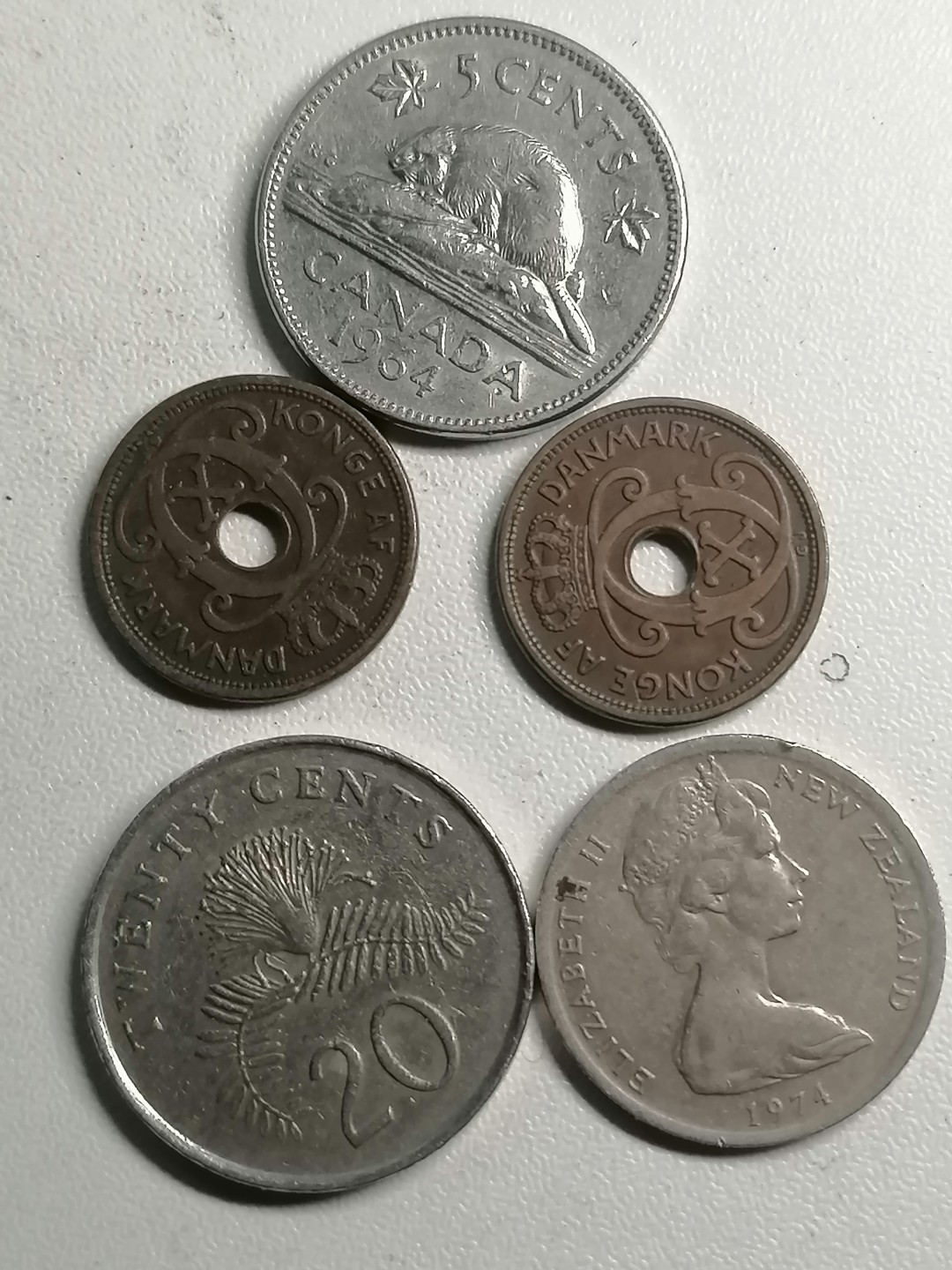 世界钱币专场 外币五枚