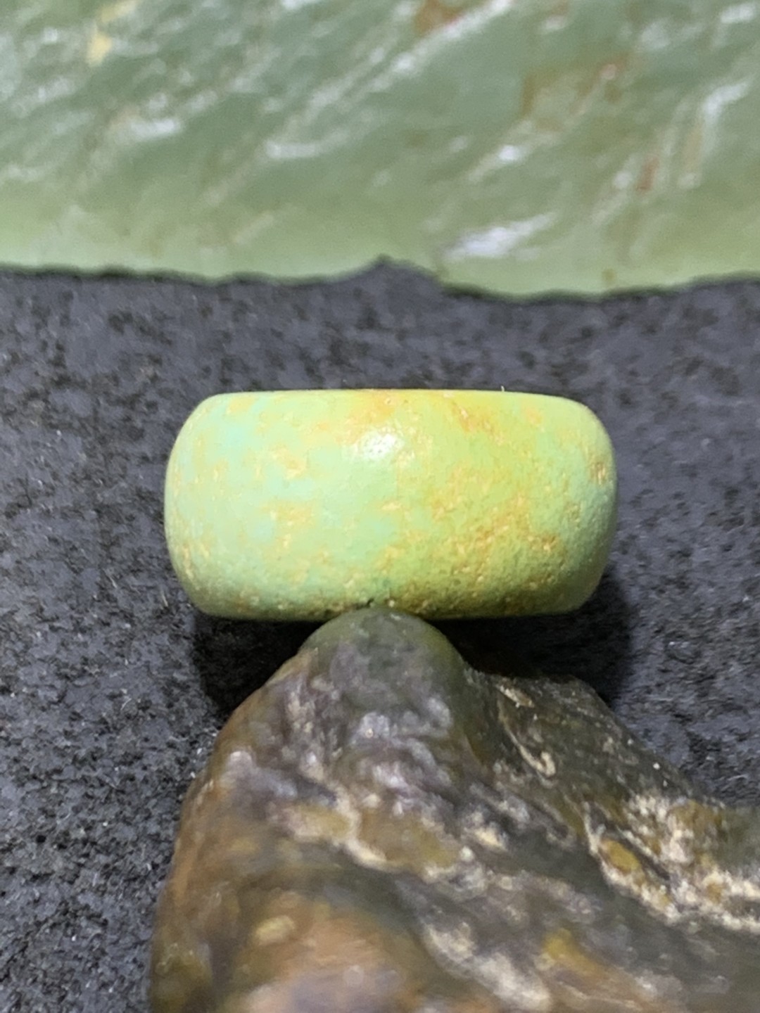 十堰俏色网花松石平安扣一颗