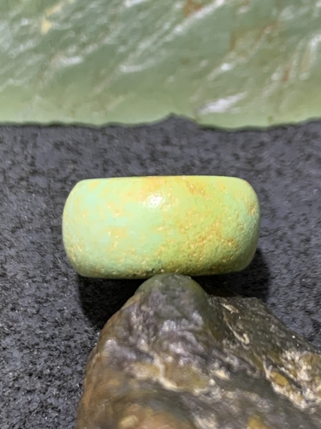十堰俏色网花松石平安扣一颗