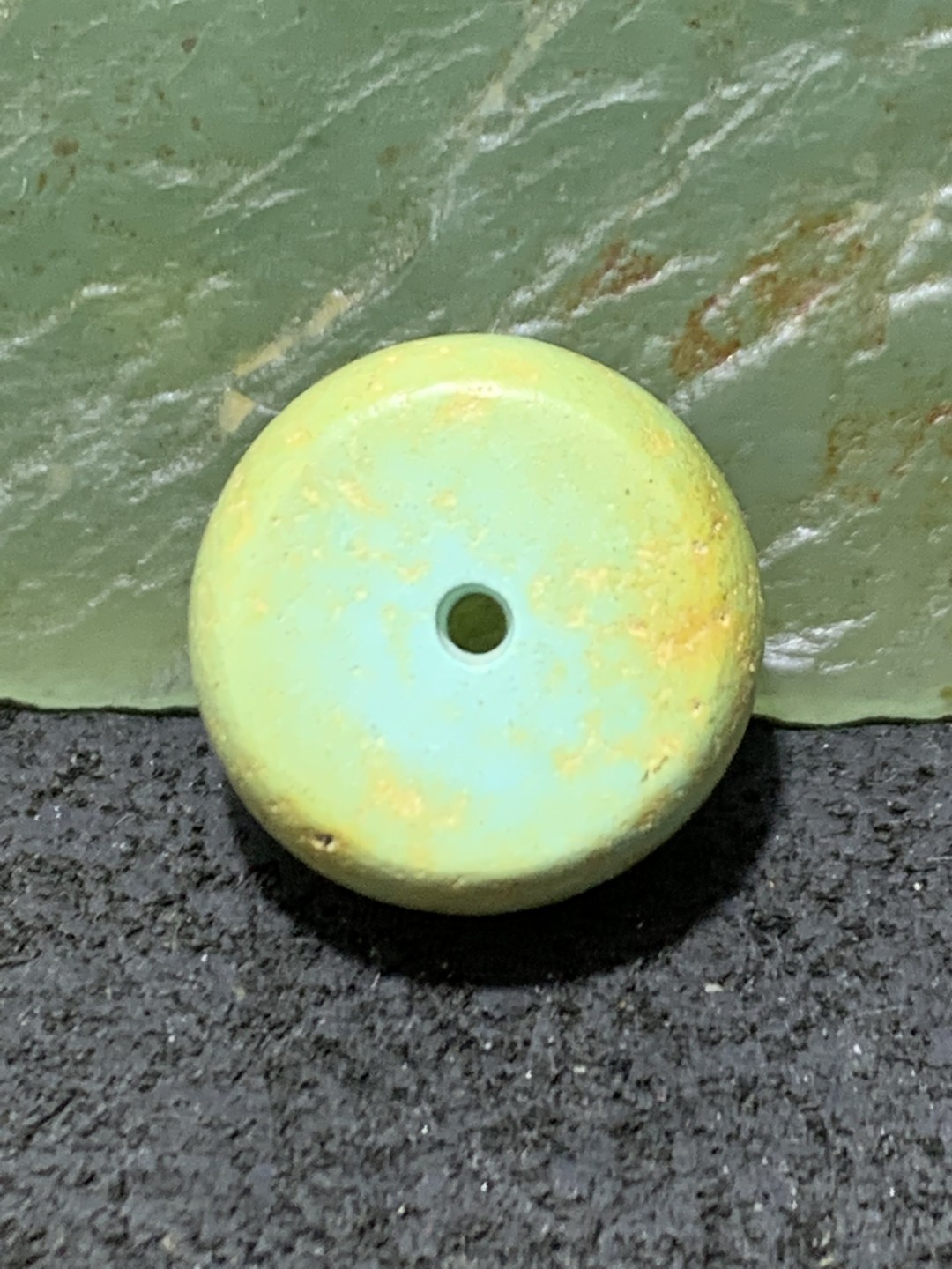 十堰俏色网花松石平安扣一颗