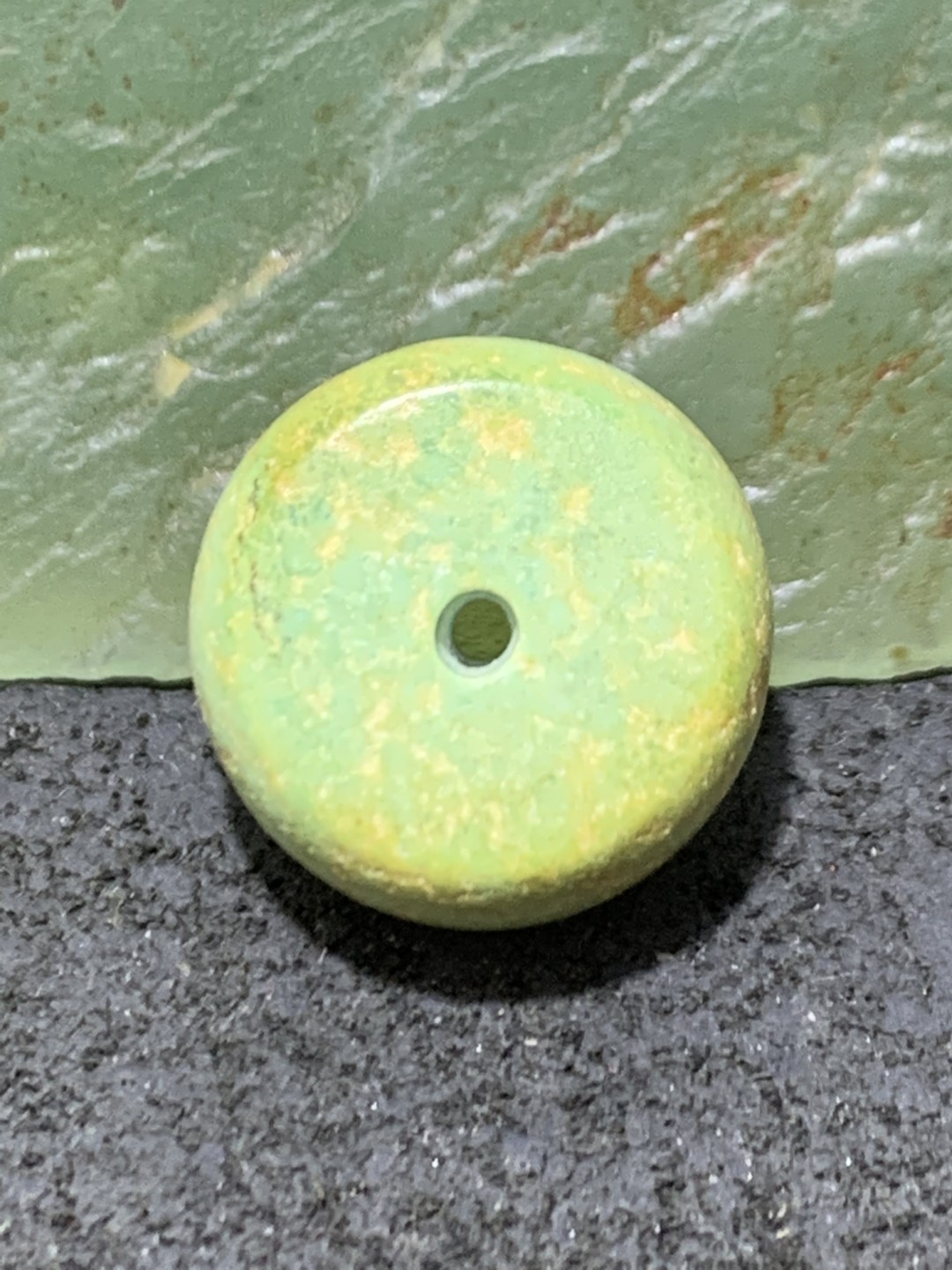 十堰俏色网花松石平安扣一颗