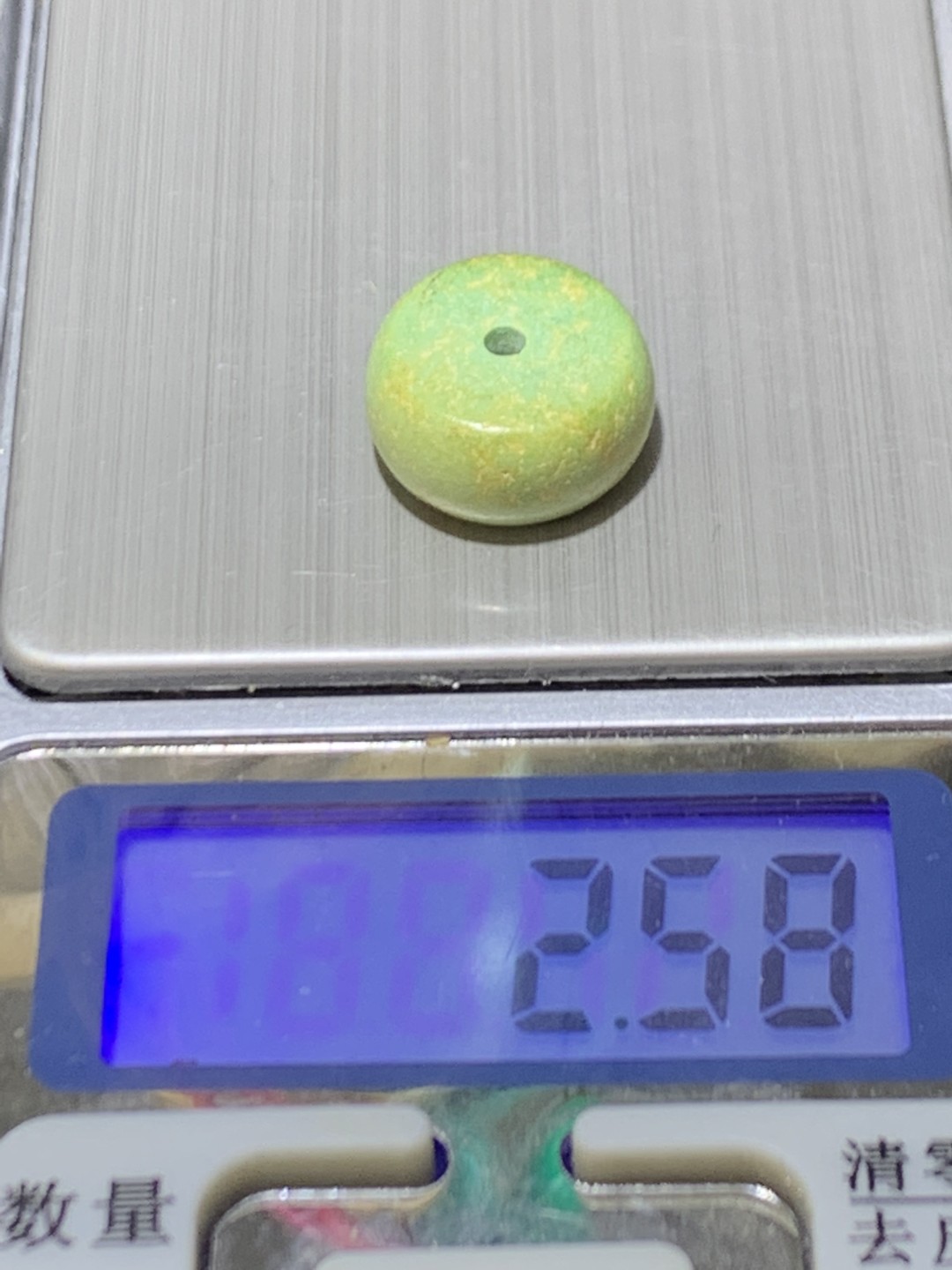 十堰俏色网花松石平安扣一颗
