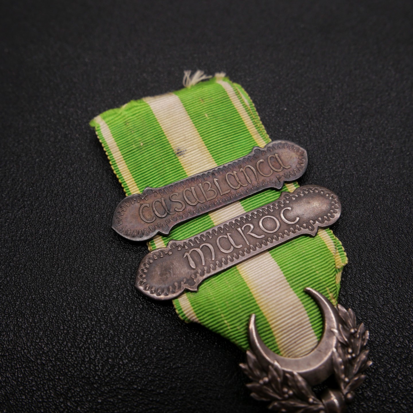 勋章奖章交易所1月27日（初六）法国币章专场 法国摩洛哥战役奖章，带“摩洛哥”“卡萨布兰卡”勋条，银质