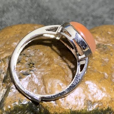 精美南红玛瑙荔枝冻漂红活口女戒一枚！ 精美南红玛瑙荔枝冻漂红活口女戒一枚！