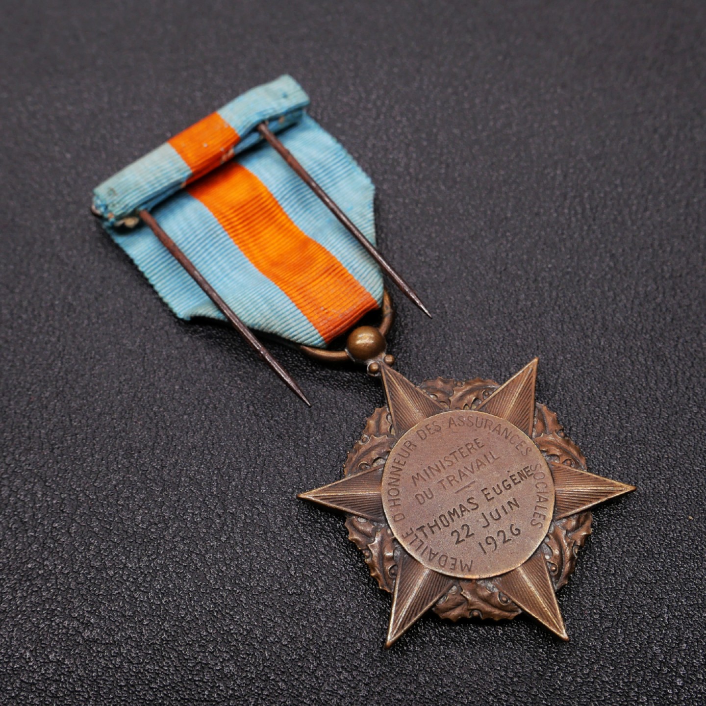 勋章奖章交易所1月27日（初六）法国币章专场 法国社保荣誉奖章，铜级铜质