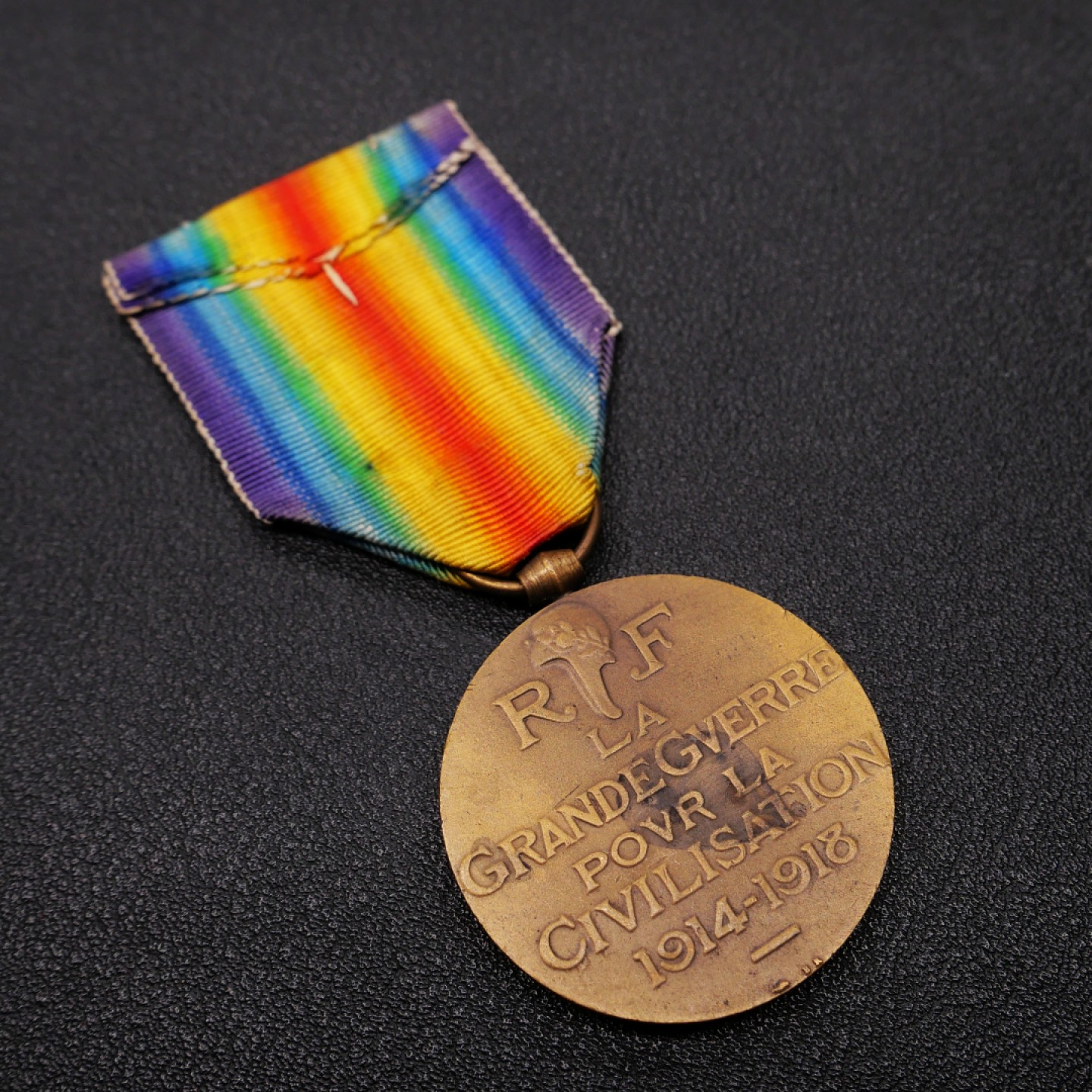 勋章奖章交易所1月27日（初六）法国币章专场 法国一战胜利奖章，铜质