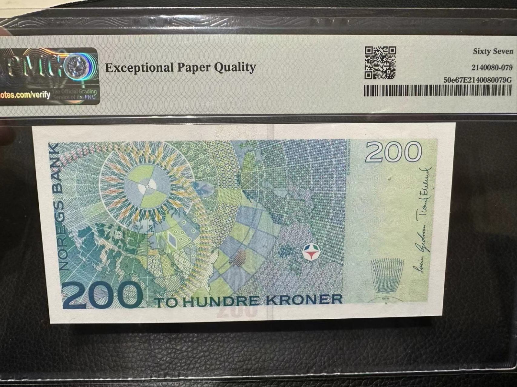 《外钞收藏家》第二百三十四期 2009年挪威200克朗 PMG67 无47