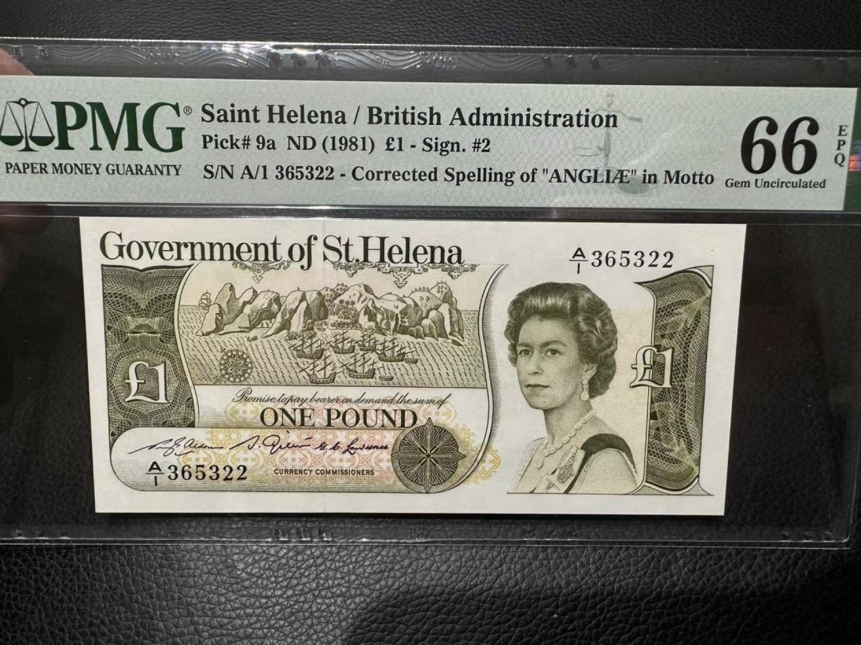 《外钞收藏家》第二百三十四期 1981年圣赫勒拿群岛1镑 PMG66 无47