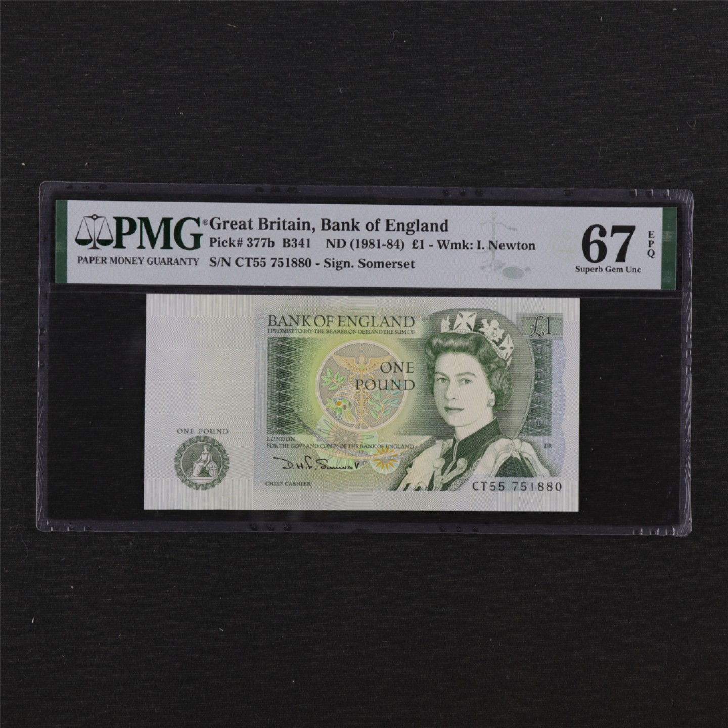 【亘邦集藏】147期拍卖 1981-84年 英国1英镑 PMG 67EPQ CT55 751880