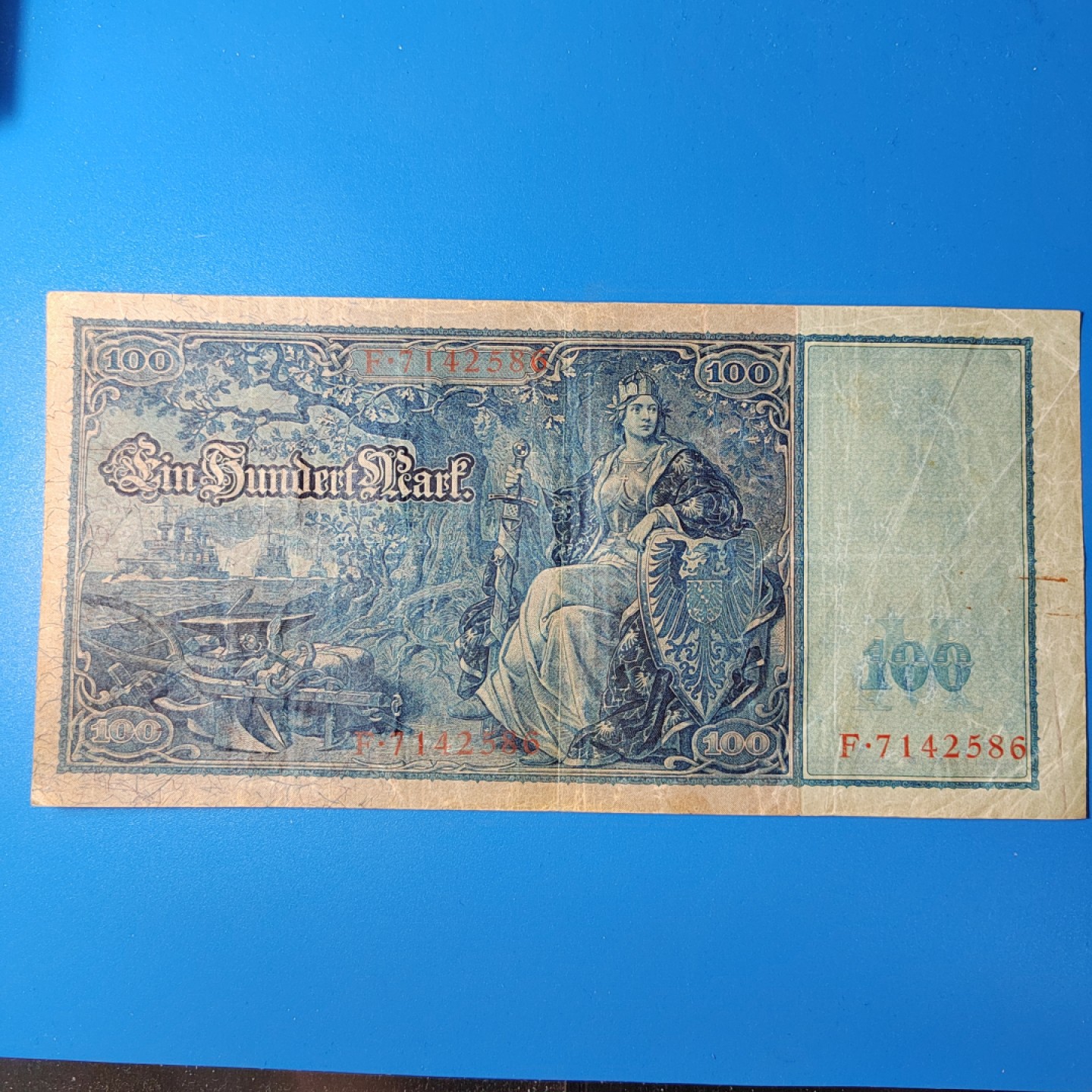 王之爱好～外国纸币 1910年，100马克，德国纸币