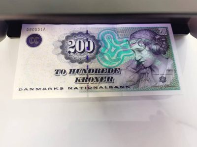 Immortal auction 第一拍，大吉大利 - 丹麦200KRONER （2008版）无47 全新UNC