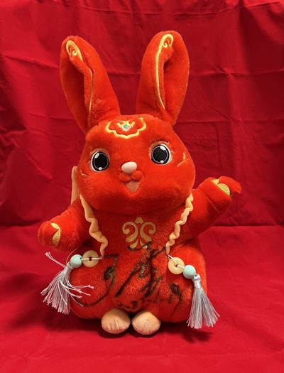 零元拍：2023央视春晚总导演于蕾亲笔签名春晚吉祥物兔团团之招财赤兔，签于1月19日中央广播电视总台复兴路办公区圆楼1号演播大厅备播录制之夜。     - 零元拍：2023央视春晚总导演于蕾亲笔签名春晚吉祥物兔团团之招财赤兔，签于1月19日中央广播电视总台复兴路办公区圆楼1号演播大厅备播录制之夜。    