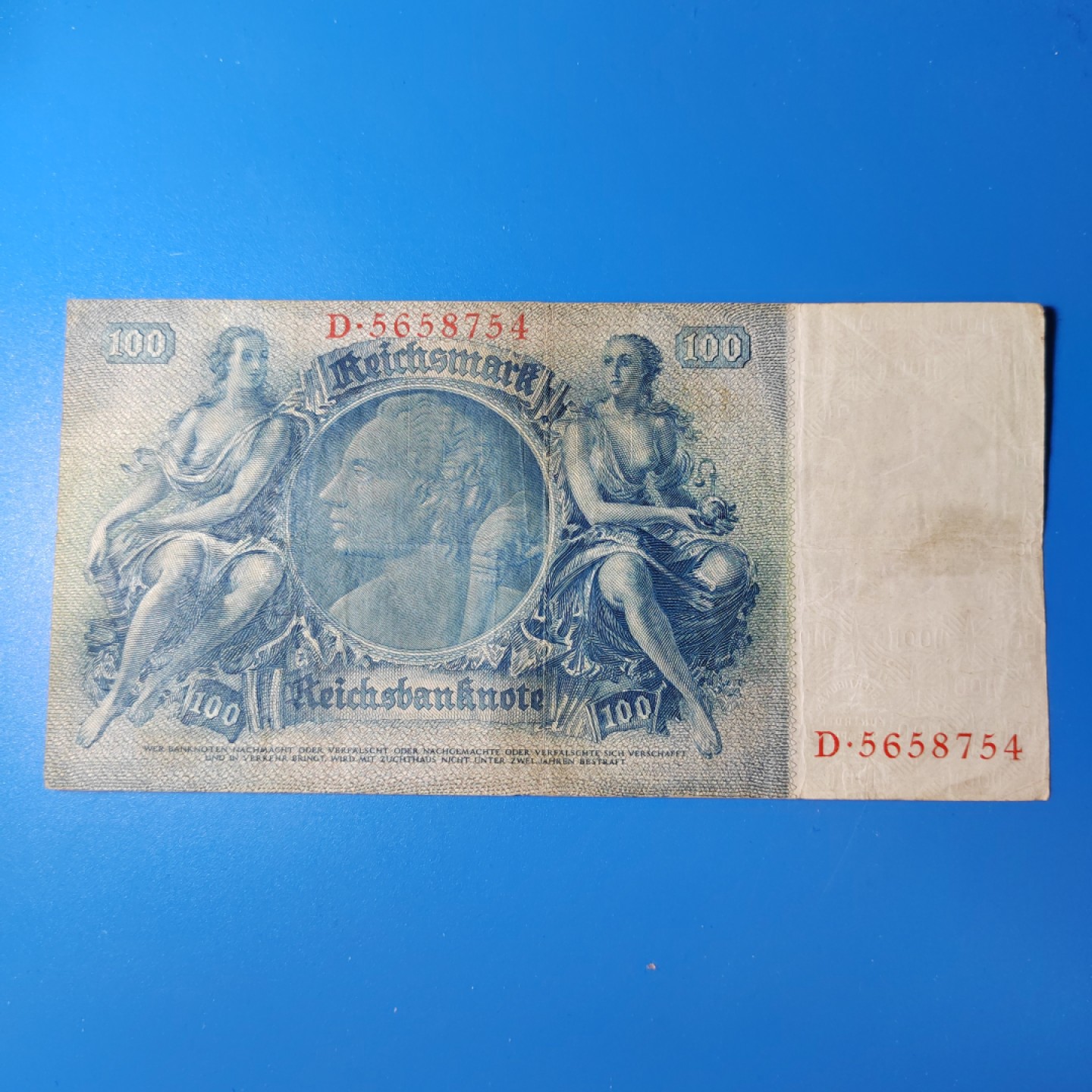 王之爱好～外国纸币 1933年，100马克，德国纸币