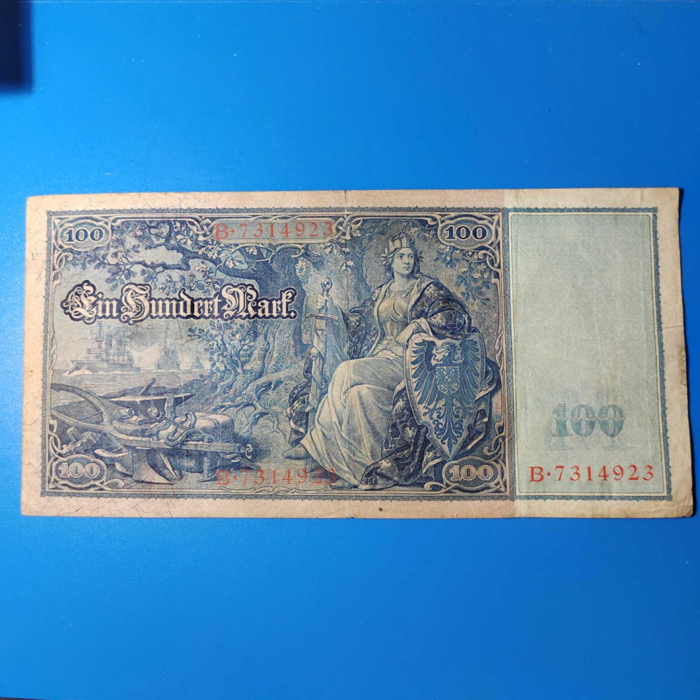 王之爱好～外国纸币 1910年，100马克，德国纸币