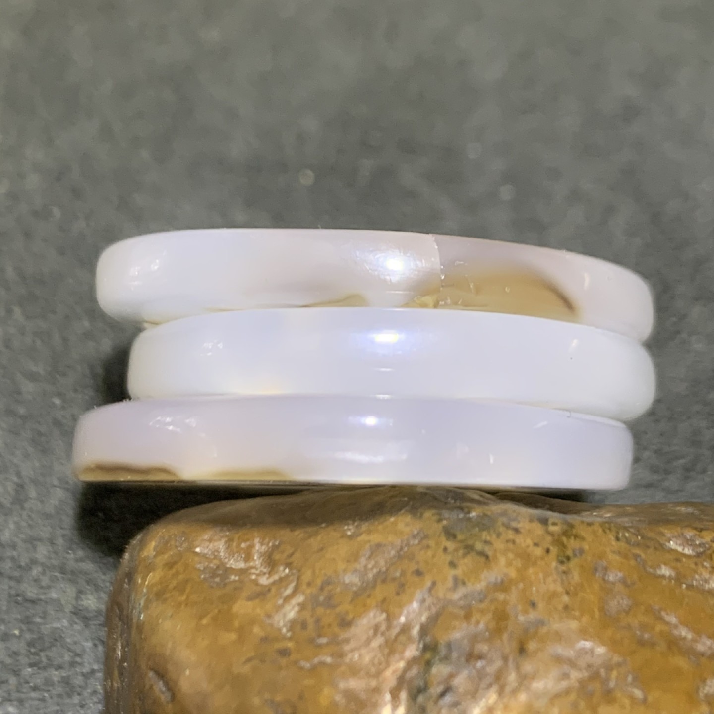 俏色马达加斯加海洋玉髓雕刻通货藕片一组