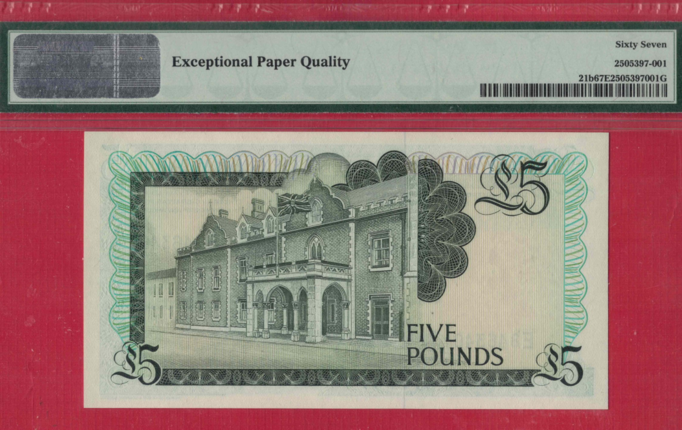直布罗陀5镑 1988年 P-21b 欧洲纸币 实物图 UNC