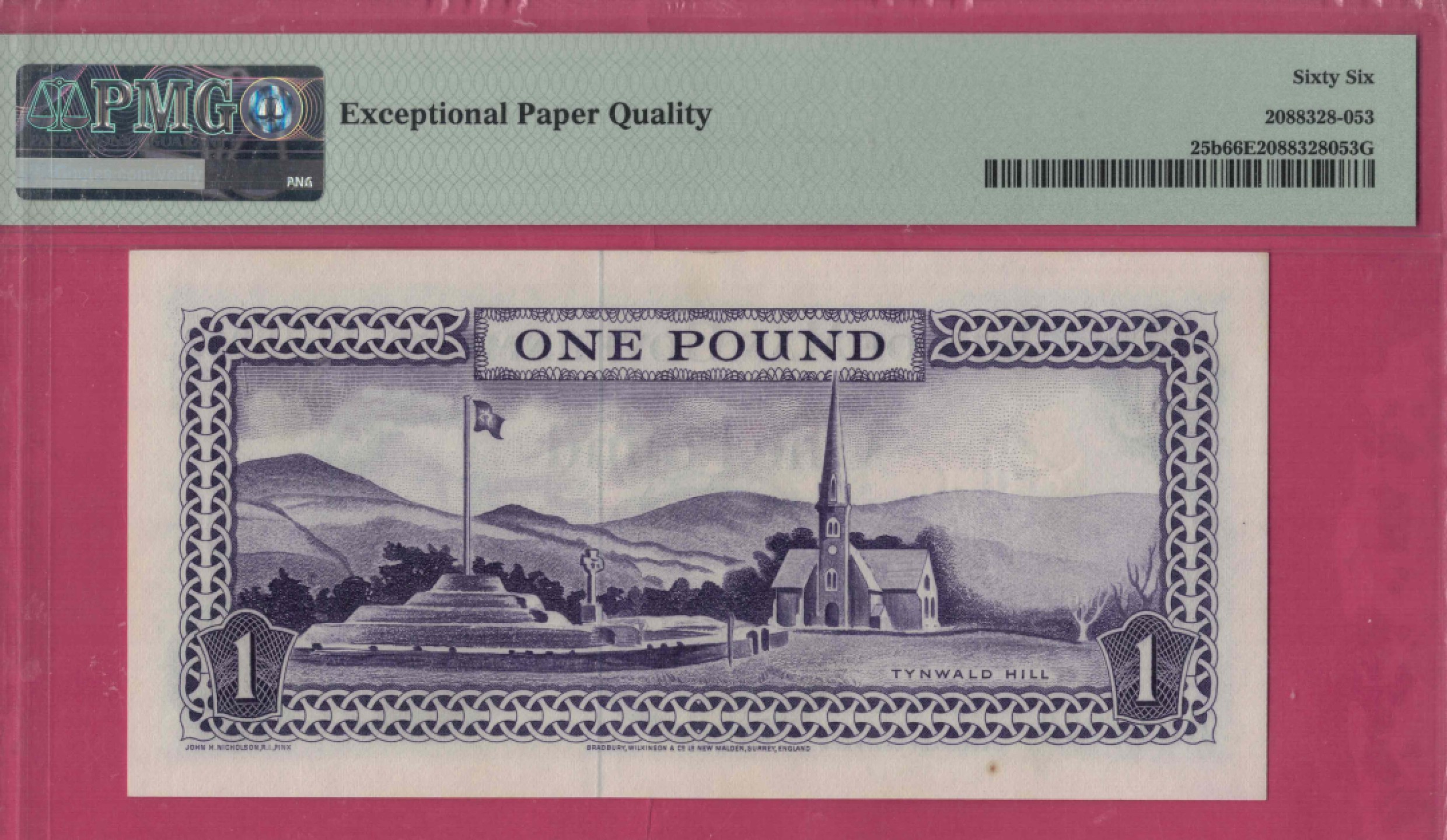 马恩岛1镑 1961年 无47 克劳斯P-25b 签名2 欧洲纸币 实物图 UNC