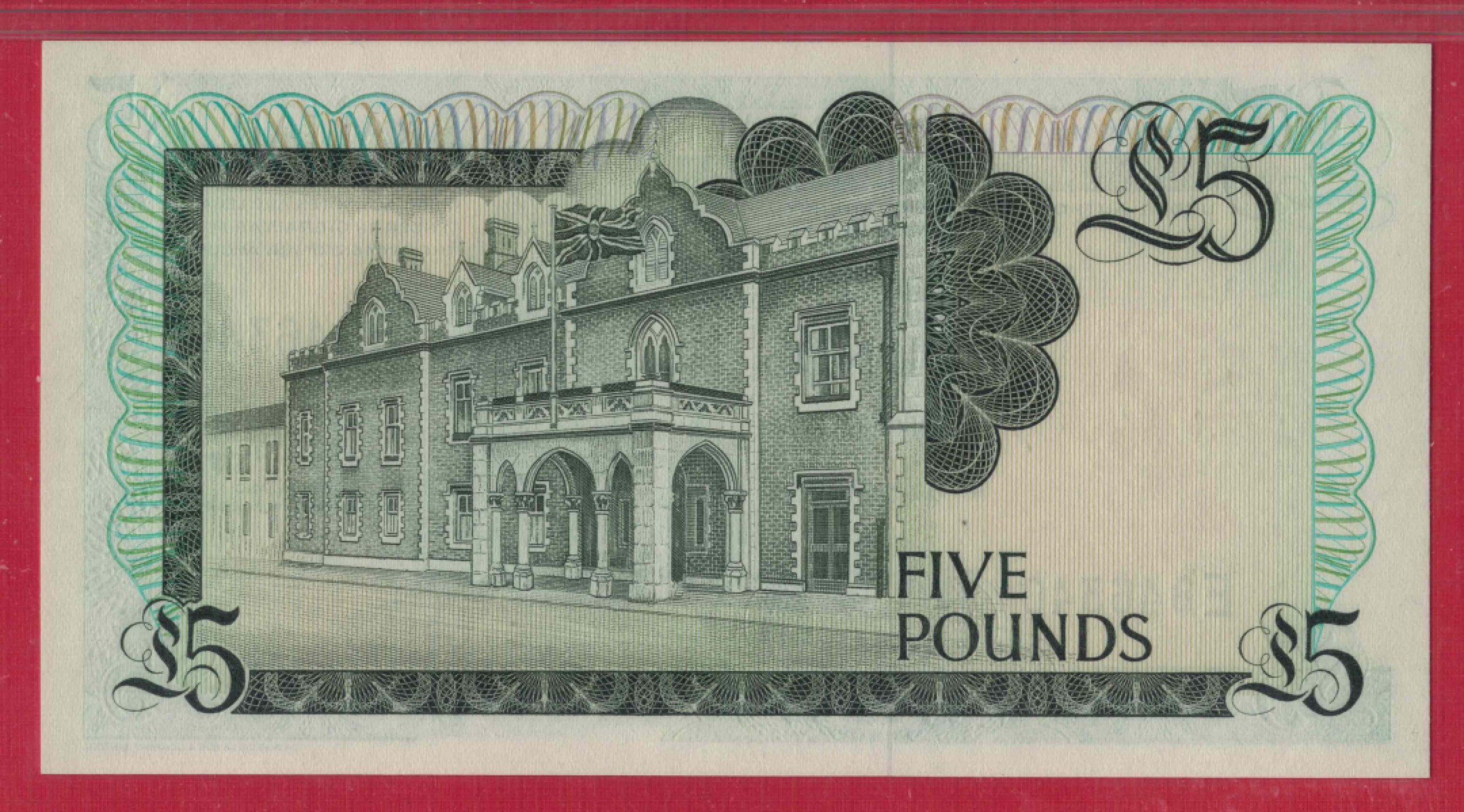 直布罗陀5镑 1988年 P-21b 欧洲纸币 实物图 UNC