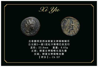 琋语藏币2月古典打制币群拍/25期同步 - 古希腊西里西亚财富女神堤喀铜币