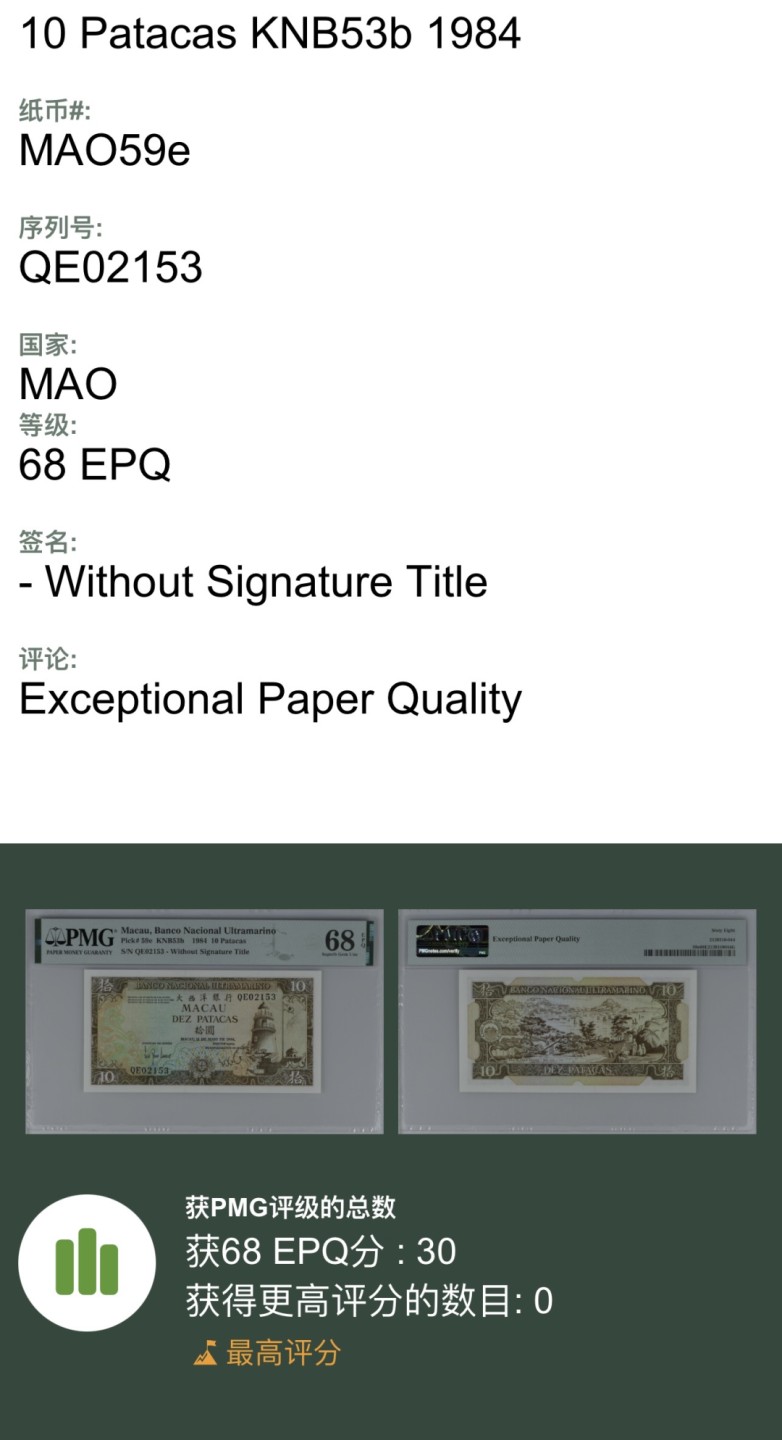 【丑猫】今晚7点，自动快拍 84年澳门灯塔【冠军分】无47