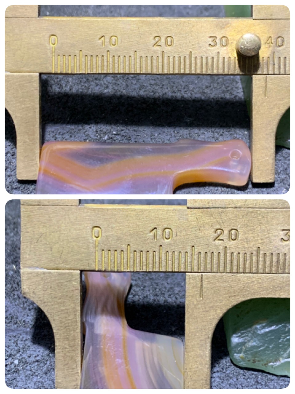 精美高玉化巴西玛瑙雕刻菜刀吊坠一个，