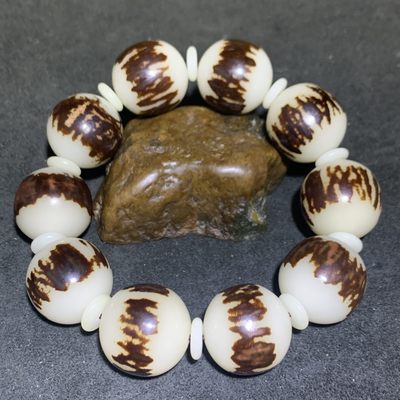 天然精美花皮菩提根单圈手串一条 - 天然精美花皮菩提根单圈手串一条